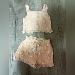 Peach Floral Two-Piece Set